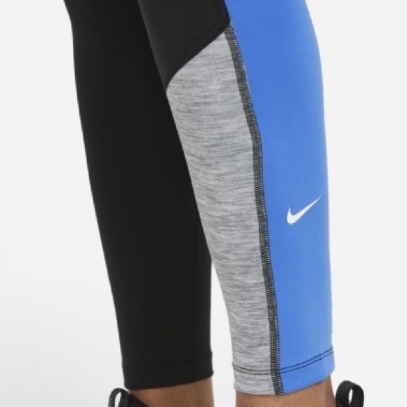 NIKE Dri-fit Color block Leggings Running pants Blue Black Gray Red Womens 2X - Picture 6 of 9